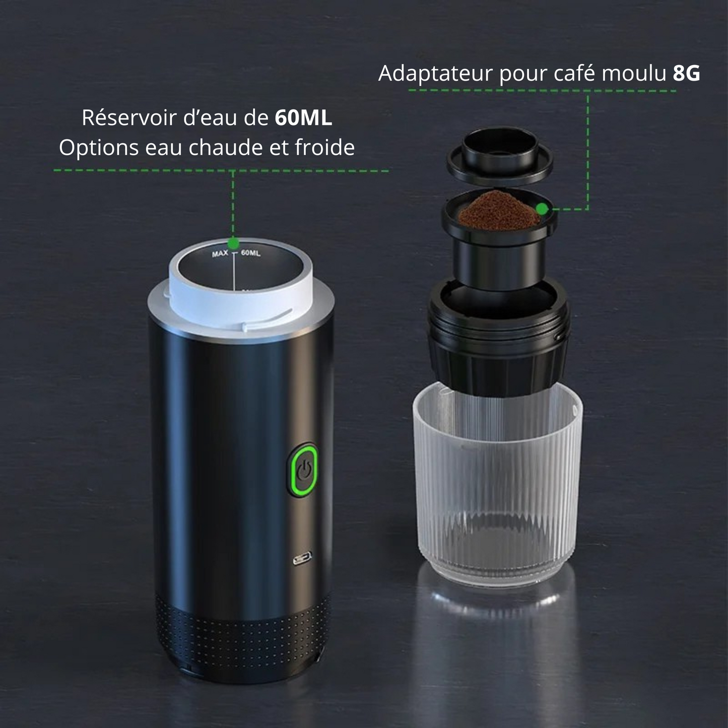 Machine à café portable 3-en-1 – pression 20 Bars