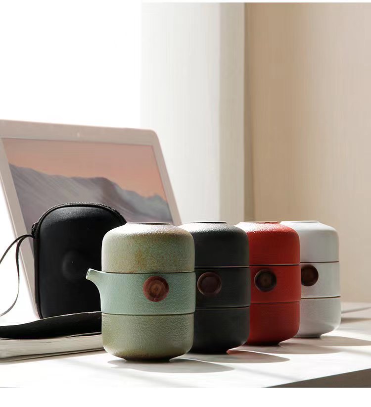 Set de thé nomade empilable – “Épure nomade”