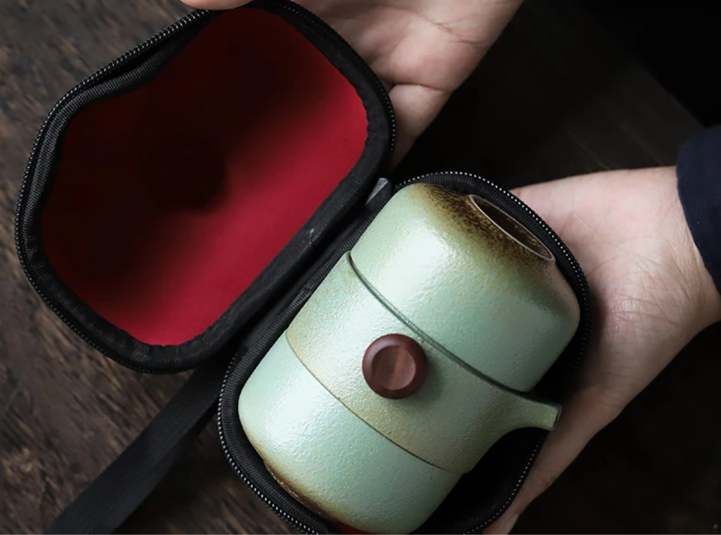 Set de thé nomade empilable – “Épure nomade”