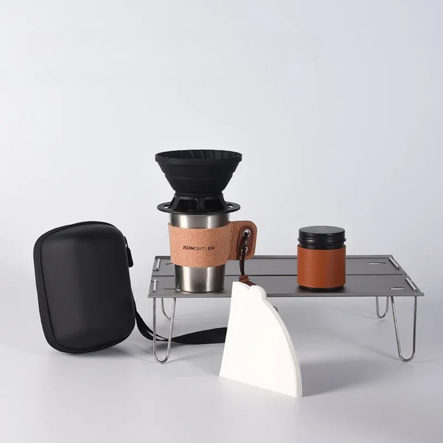 Set Café Nomade – kit de filtration avec mug isotherme, filtre silicone & pochette