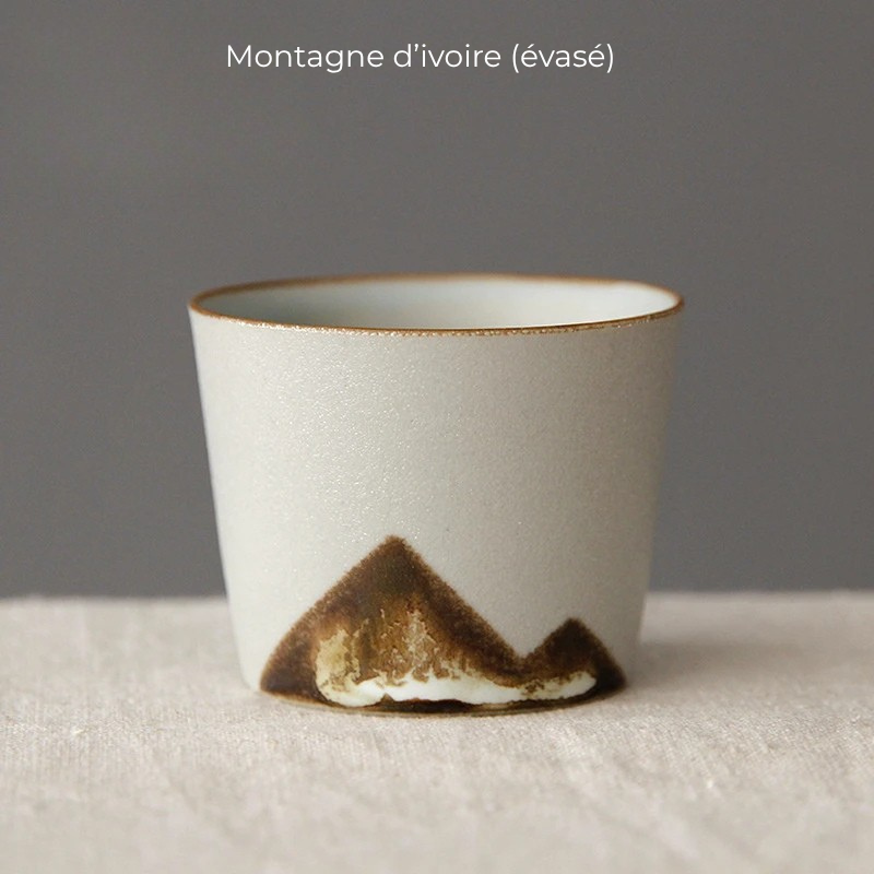 1 pce-Tasse “Montagnes Émaillées”  Mini Collection de Dégustation