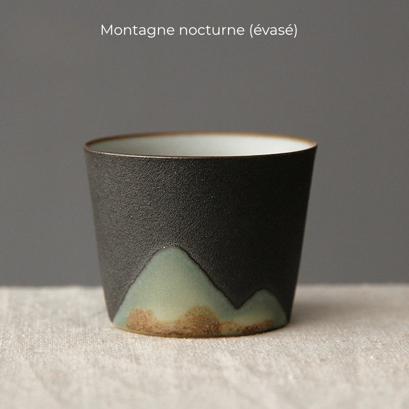 1 pce-Tasse “Montagnes Émaillées”  Mini Collection de Dégustation