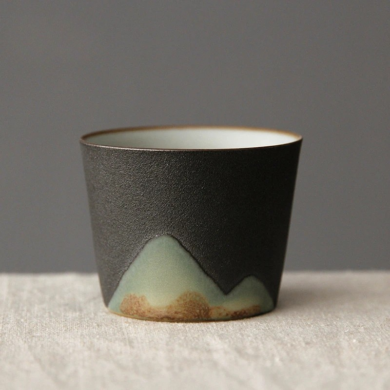 1 pce-Tasse “Montagnes Émaillées”  Mini Collection de Dégustation