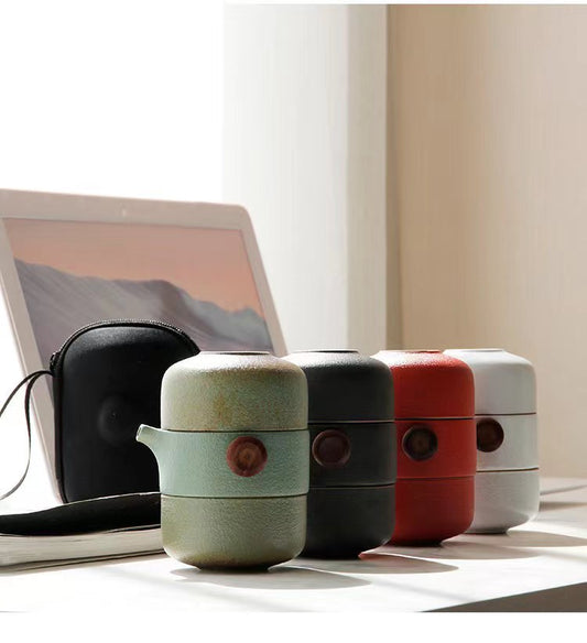 Set de thé nomade empilable – “Épure nomade”