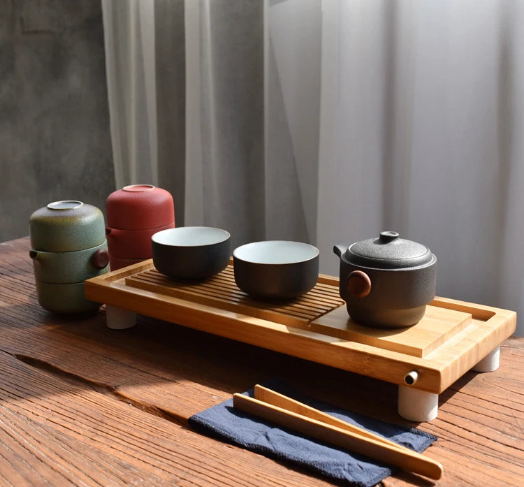 Set de thé nomade empilable – “Épure nomade”